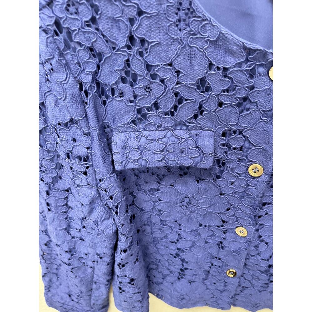 Chicos Purple Lace Crop Jacket Women's Size1 - Picture 5 of 13